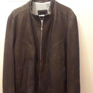 Hugo boss leather jacket